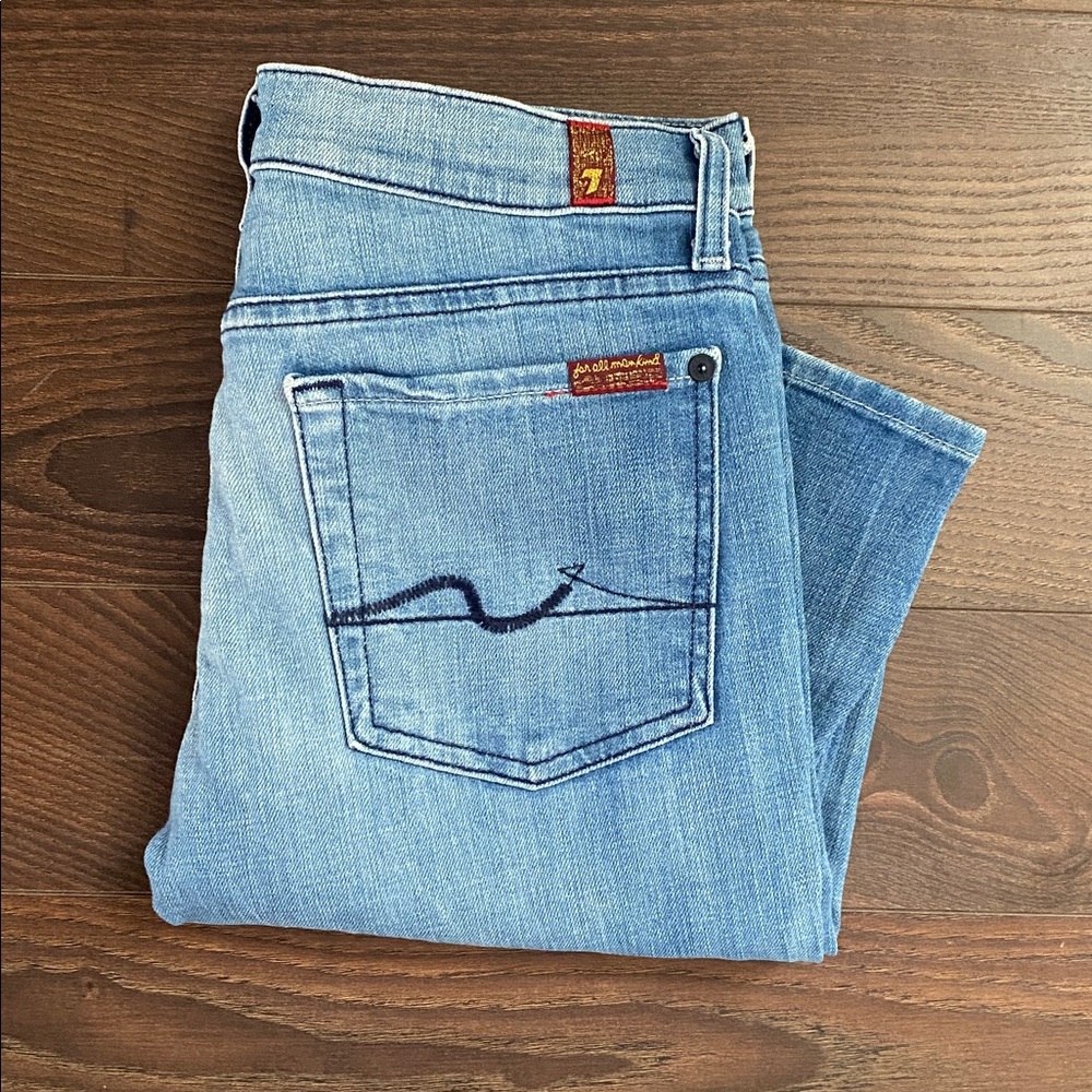 7 For All Mankind Light Blue Skinny Jeans Gwenevwre